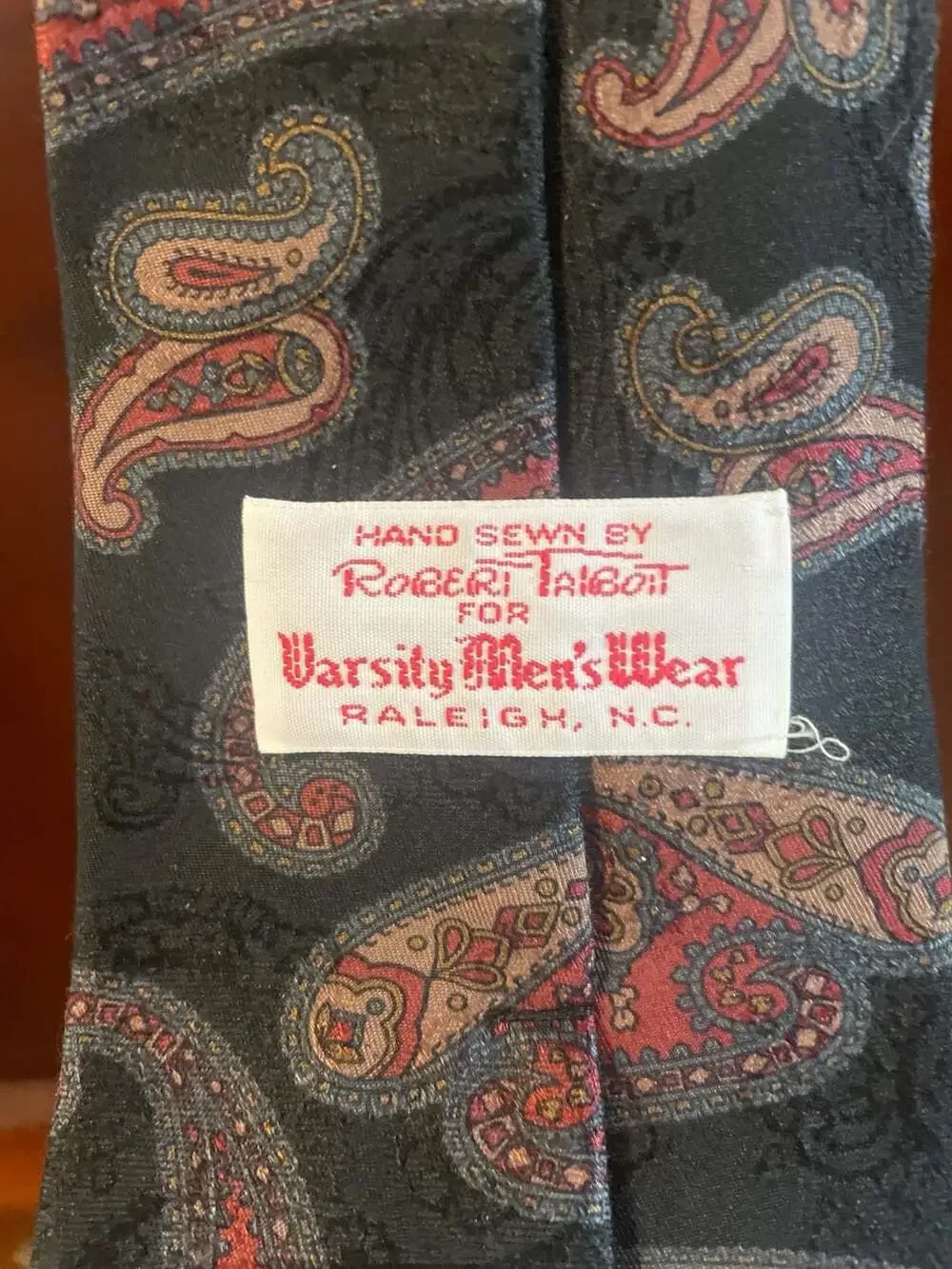 Vintage Robert Talbott for Varsity Men's Wear Paisley Silk Tie